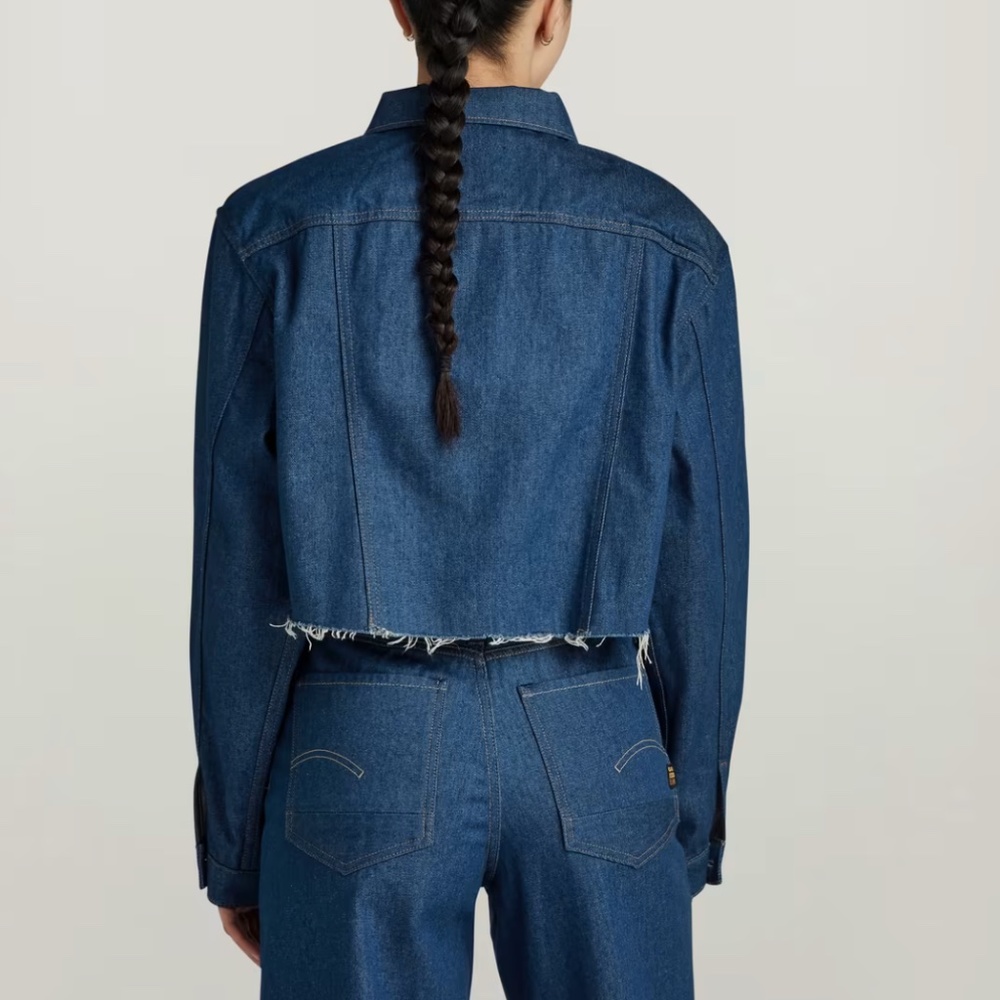 G-Star Relaxed Cropped Cutoff Jacket Small - Picture 3 of 9